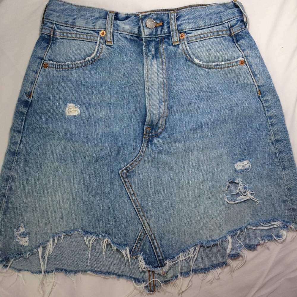 Zara denim mini skirt